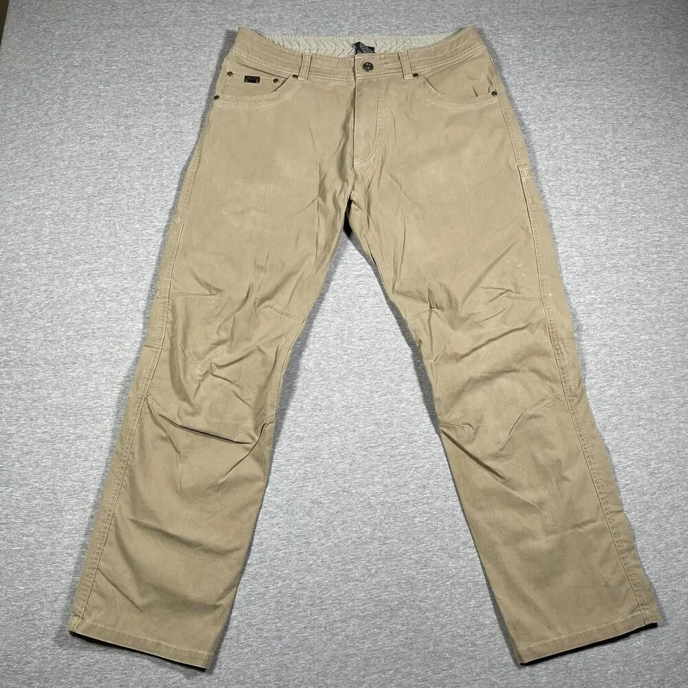 Kuhl Revolvr Carpenter Pants Mens 34x30 Beige Cotton Nylon Spandex Workwear